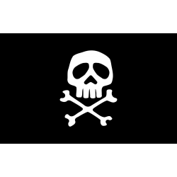 bandiera pirata 20x30 tessuto